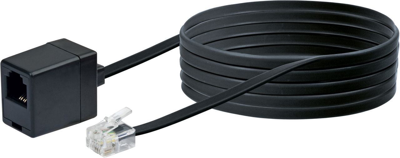 SCHWAIGER Verlängerungskabel, 10 m, Schwarz