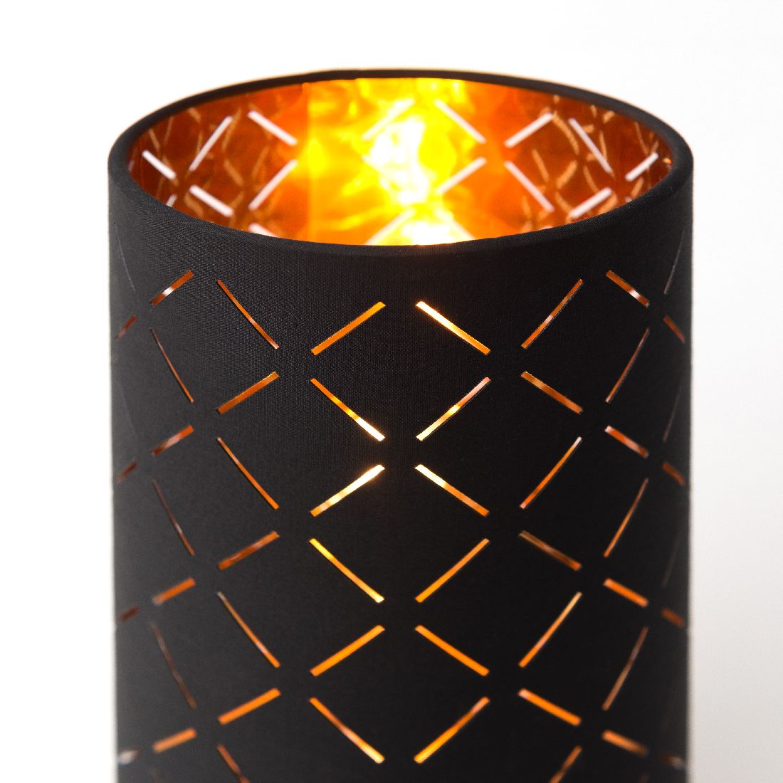 Megalight Tischleuchte Shining Flame BL/GO rund