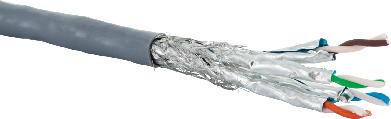 SCHWAIGER CAT 6A Netzwerkkabel (S/FTP), 50 m, Grau