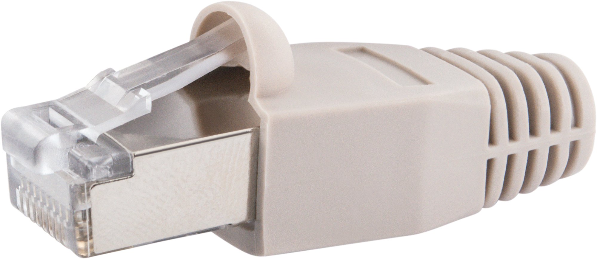 SCHWAIGER CAT 6 Netzwerkstecker, 4 Stück, Grau NWST04531
