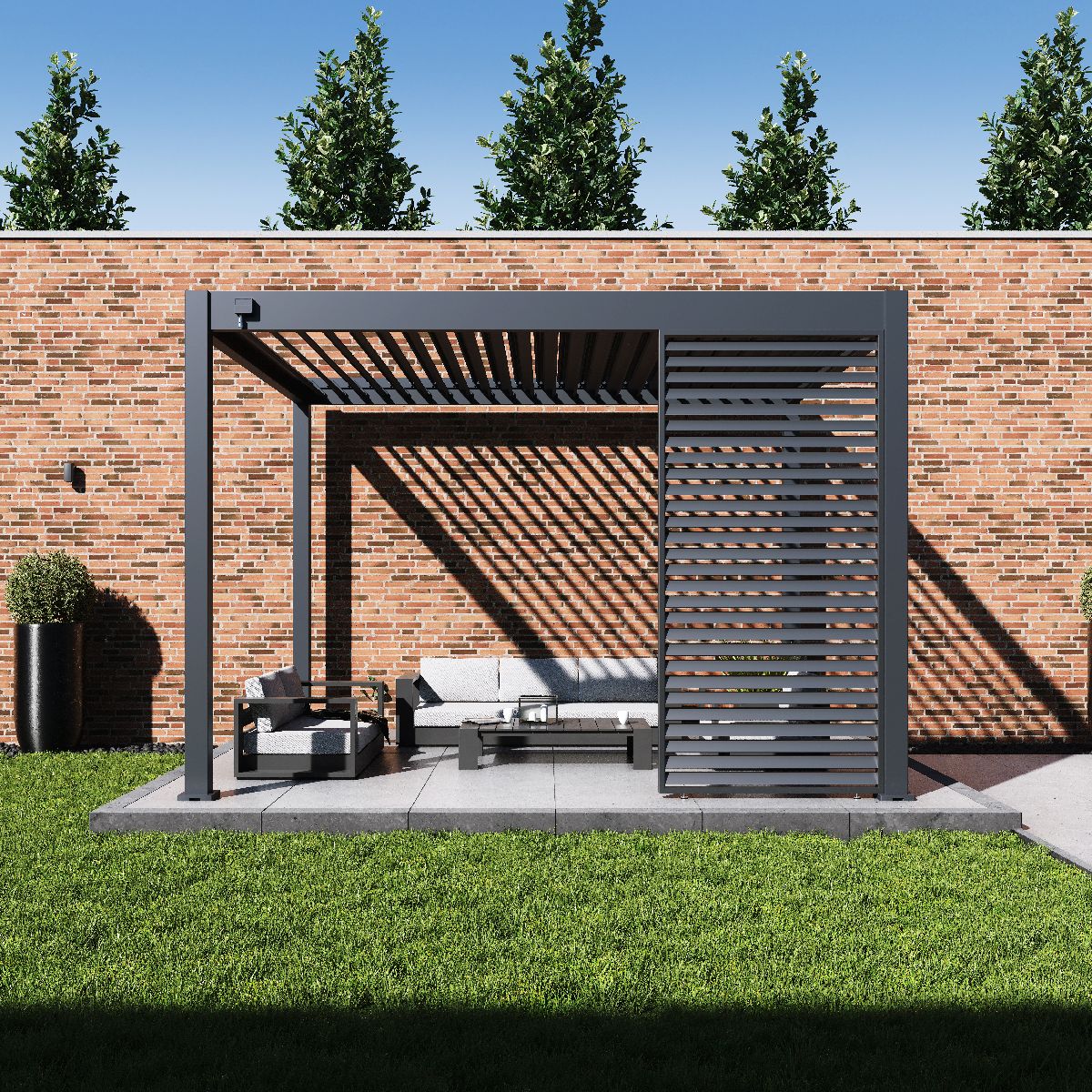 Paragon Outdoor Lamellen Sichtschutz für Pergola Grand Tuscan 12