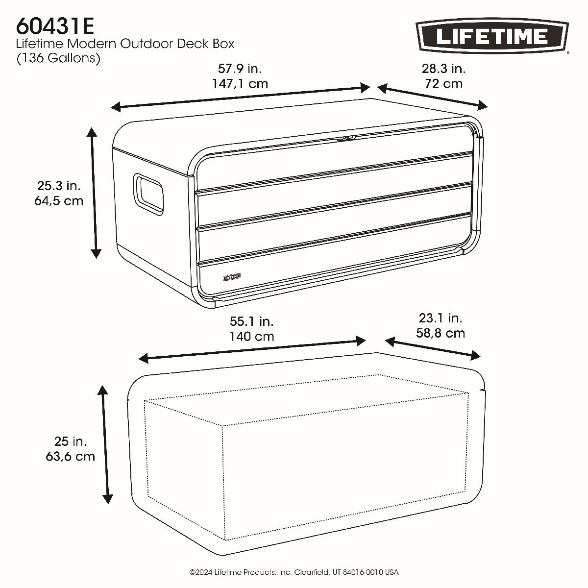 Lifetime Kissen- & Auflagenbox Space L | 515 L
