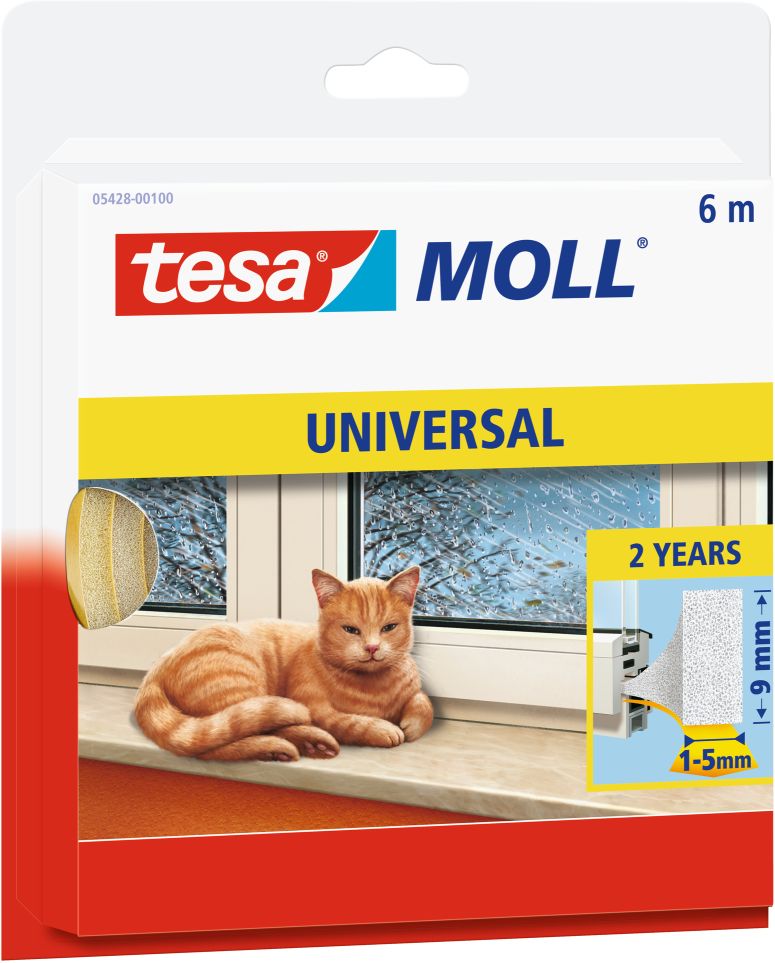 tesamoll® Universal Schaumstoff, weiß, für Spalten von 1-5 mm
