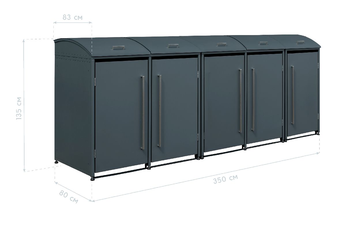 Westmann Mülltonnenbox Moderna 5 | 5x 240 L