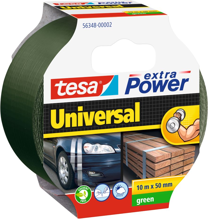 tesa® extra Power® Reparaturband Universal grün 10 m x 50 mm