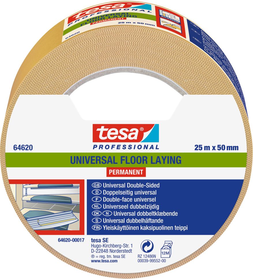 tesa® Verlegeband Universal permanent 25 m x 50 mm