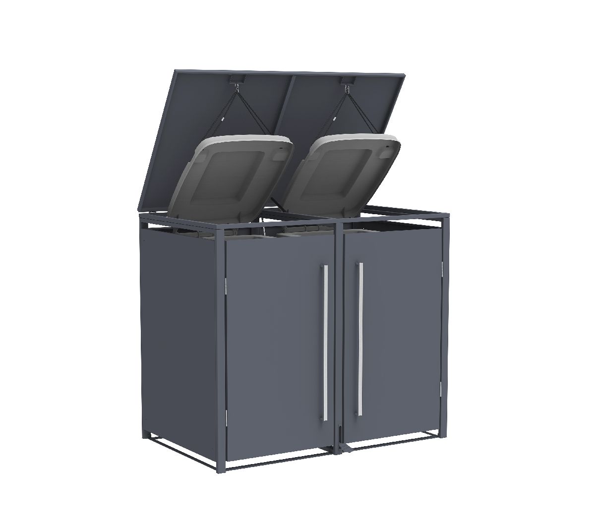 Westmann Mülltonnenbox Pedura 2 | 2x 240L | mit Fußpedal