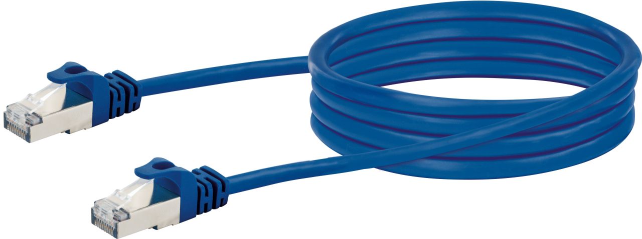 SCHWAIGER CAT 8 Netzwerkkabel (S/FTP), 2 m, Blau