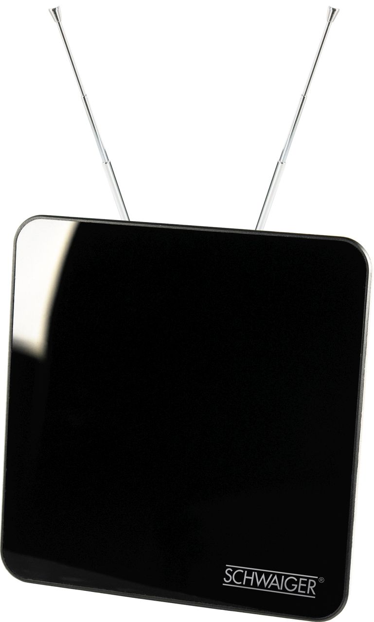SCHWAIGER DVB-T2 HD Zimmerantenne (aktiv), 1,4 m, Schwarz