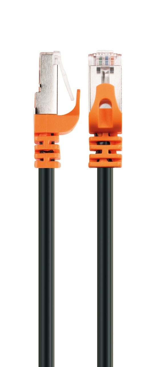 SCHWAIGER CAT 7 Netzwerkkabel (S/FTP), 2 m, Schwarz