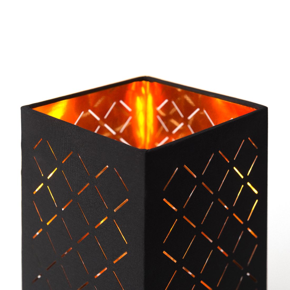 Megalight Tischleuchte Shining Flame BL/GO eckig