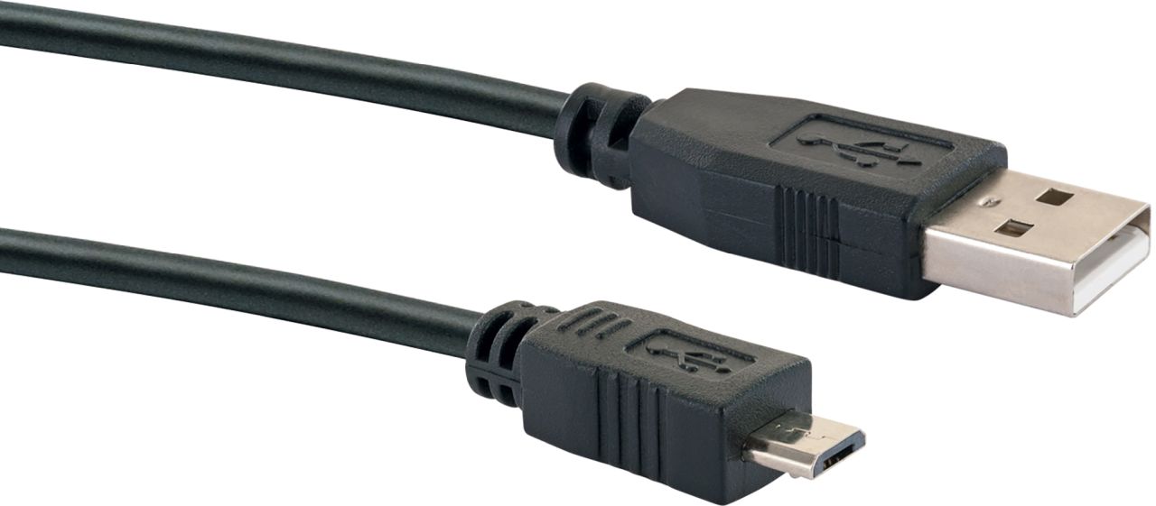 SCHWAIGER USB 2.0 Anschlusskabel, 1,8 m, Schwarz