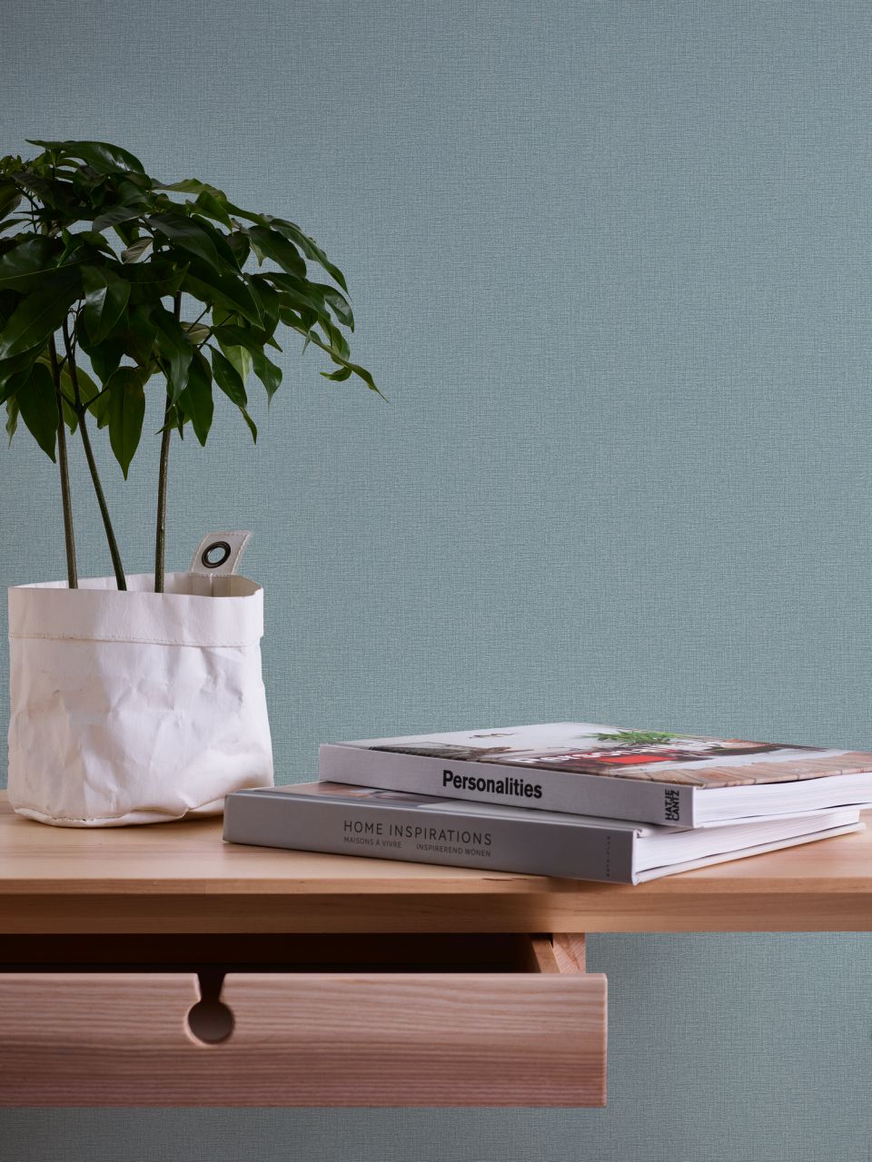 A.S. Création Vliestapete Casual Living Uni Blau matt leicht strukturiert