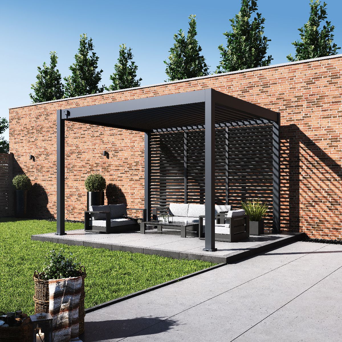 Paragon Outdoor Lamellen Sichtschutz für Pergola Grand Tuscan 12
