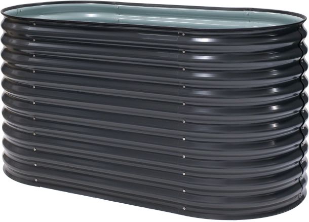 Westmann Metall Hochbeet Oval, 160 x 80 x 82 cm, Anthrazit