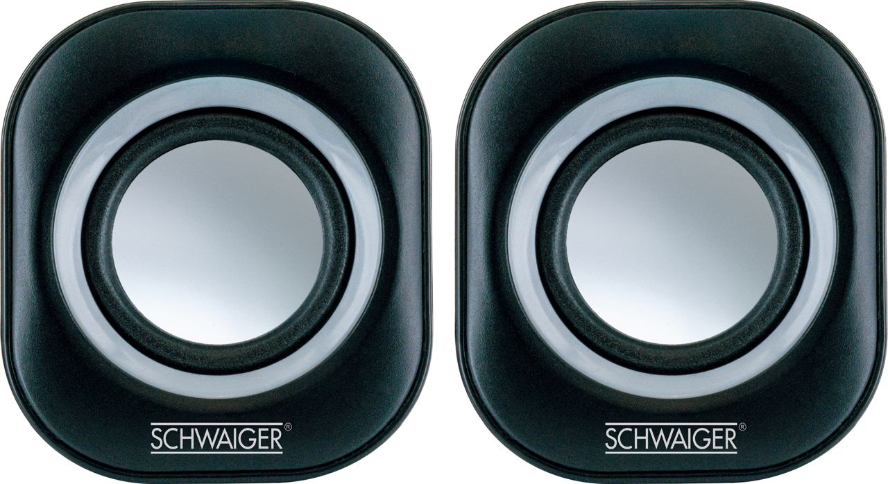 SCHWAIGER Stereo Lautsprecher, Schwarz