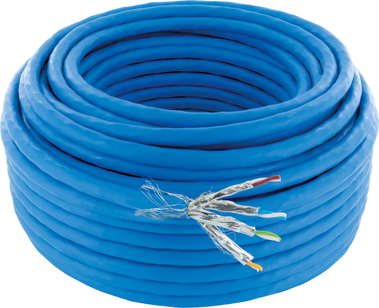 SCHWAIGER CAT 8.1 Netzwerkkabel (S/FTP), 25 m, Blau